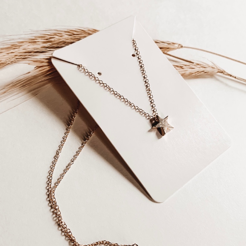Gold Dainty Shooting Star Necklace
